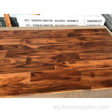 Suelo de madera maciza de acacia de hoja pequeña